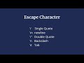 String Template Literals