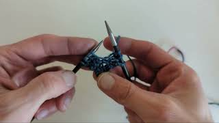 Simplingo Bunting Teach-a-long #2 - Creating yo's (yarn overs) between two knit stitches.