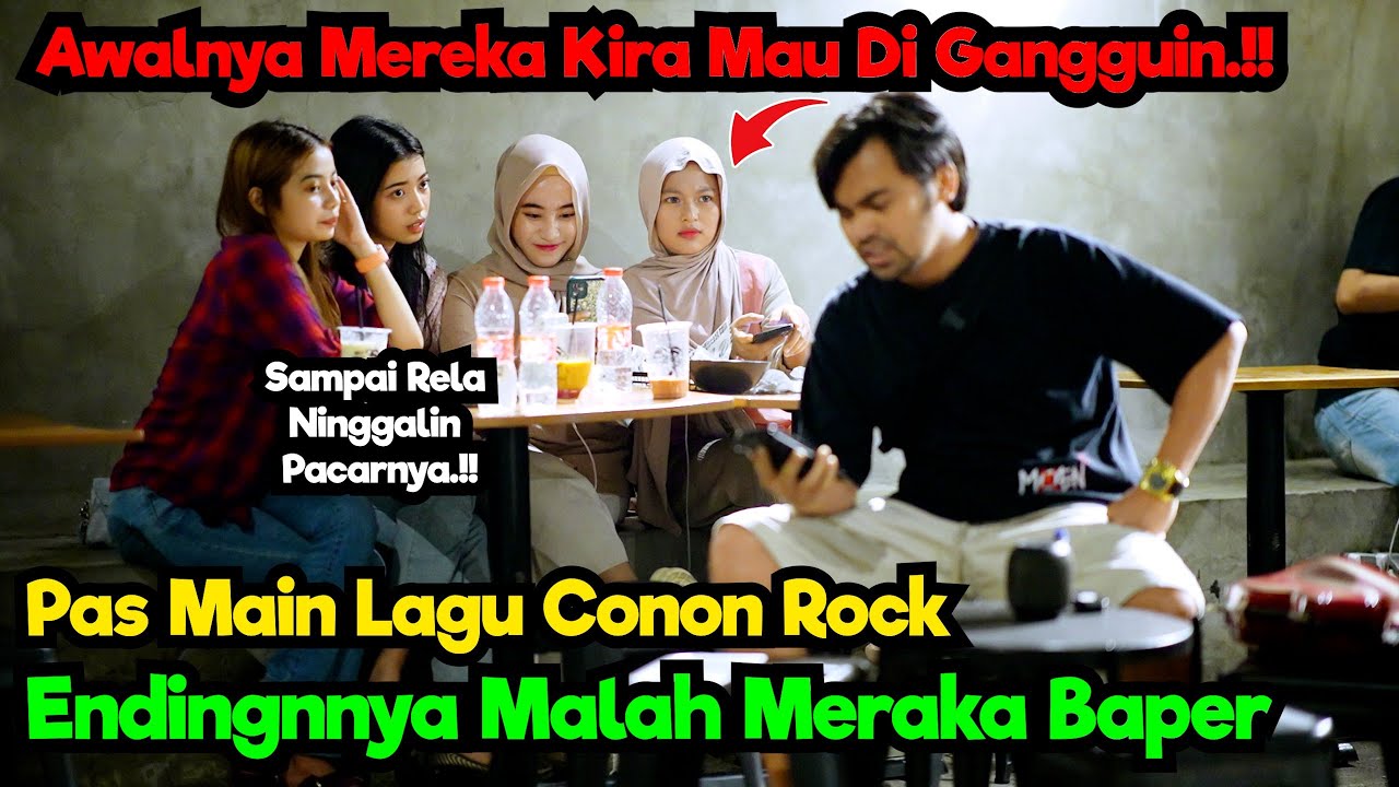 Awalnya mereka kira mau digangguin.. pas main lagu canon rock endingnya malah mereka baper!!