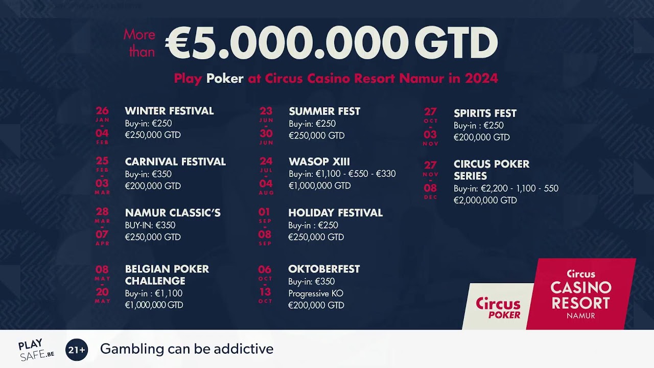 Table Finale Carnival Festival 516 713,40 € de prize ! Circus casino resort Namur