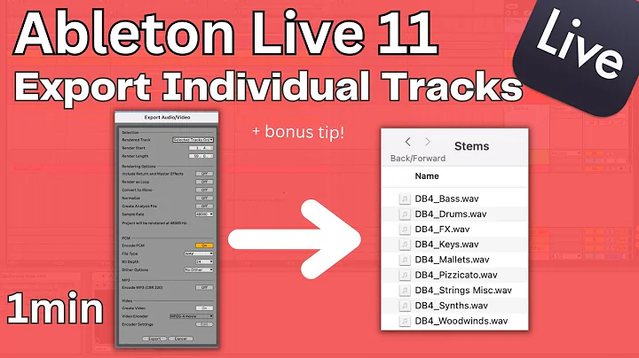 How To Export Individual Tracks Ableton Live 11 [1 Minute Tutorial]