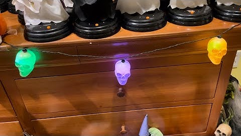 Gemmy 2010 Musical Multicolor Skull String Lights (Halloween Theme) (THRIFT STORE FIND)