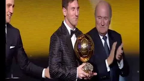 Lionel Messi - FIFA Ballon D'or 2012 Winning Announcement and Speech [HD] - 7th January 2013