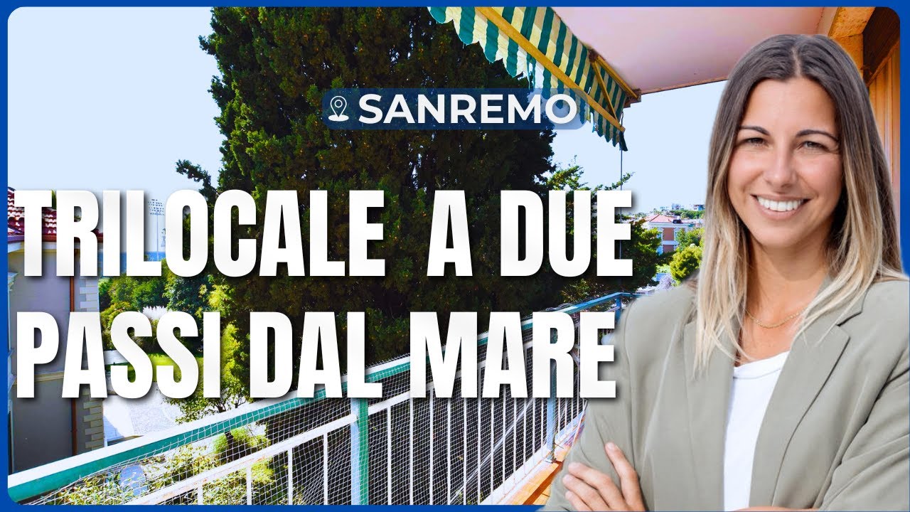 Просторная трехкомнатная квартира на продажу в Санремо | Лигурия