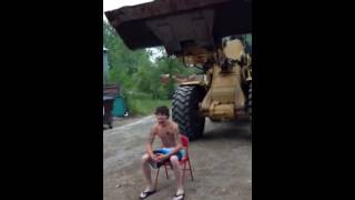 ALS ice bucket challenge with front end loader