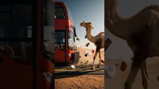 🚨The Red Bus vs Camel 🐪💥 | Unexpected Road Crash Caught in8K| You Won’t Believe What Happened Next!