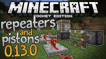 PISTONS and REPEATERS in MCPE!!! - Redstone Plus Mod for 0.13.0 - Minecraft PE (Pocket Edition)