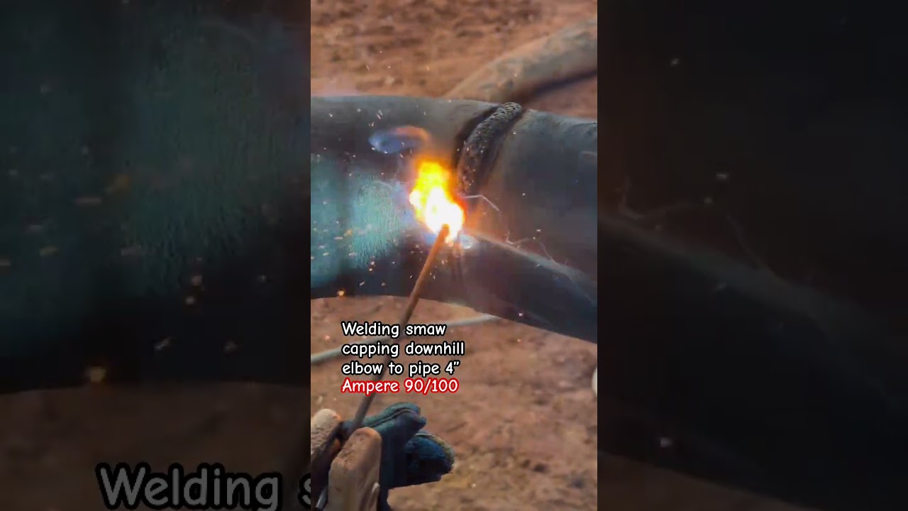 Welding smaw capping downhill E7010🔥🥷 