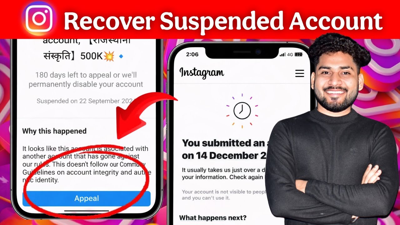 Instagram account suspended problem || suspended instagram account recovery
