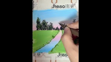 Vẽ tranh cánh đồng hoa bằng màu sáp dầu tông pastel | Luyện chữ đẹp Ánh Dương