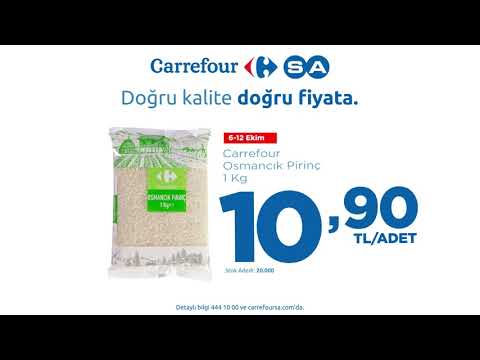 Carrefour Osmancık Pirinç 10,90 TL/Adet