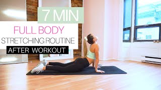 7 MIN STRETCHING EXERCISES AFTER WORKOUT | FULL BODY COOL DOWN FOR RELAXATION & FLEXIBILITY Resimi