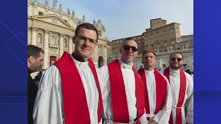 Father Eric Garris of Catholic Diocese of Cleveland attends funeral of Pope Francis