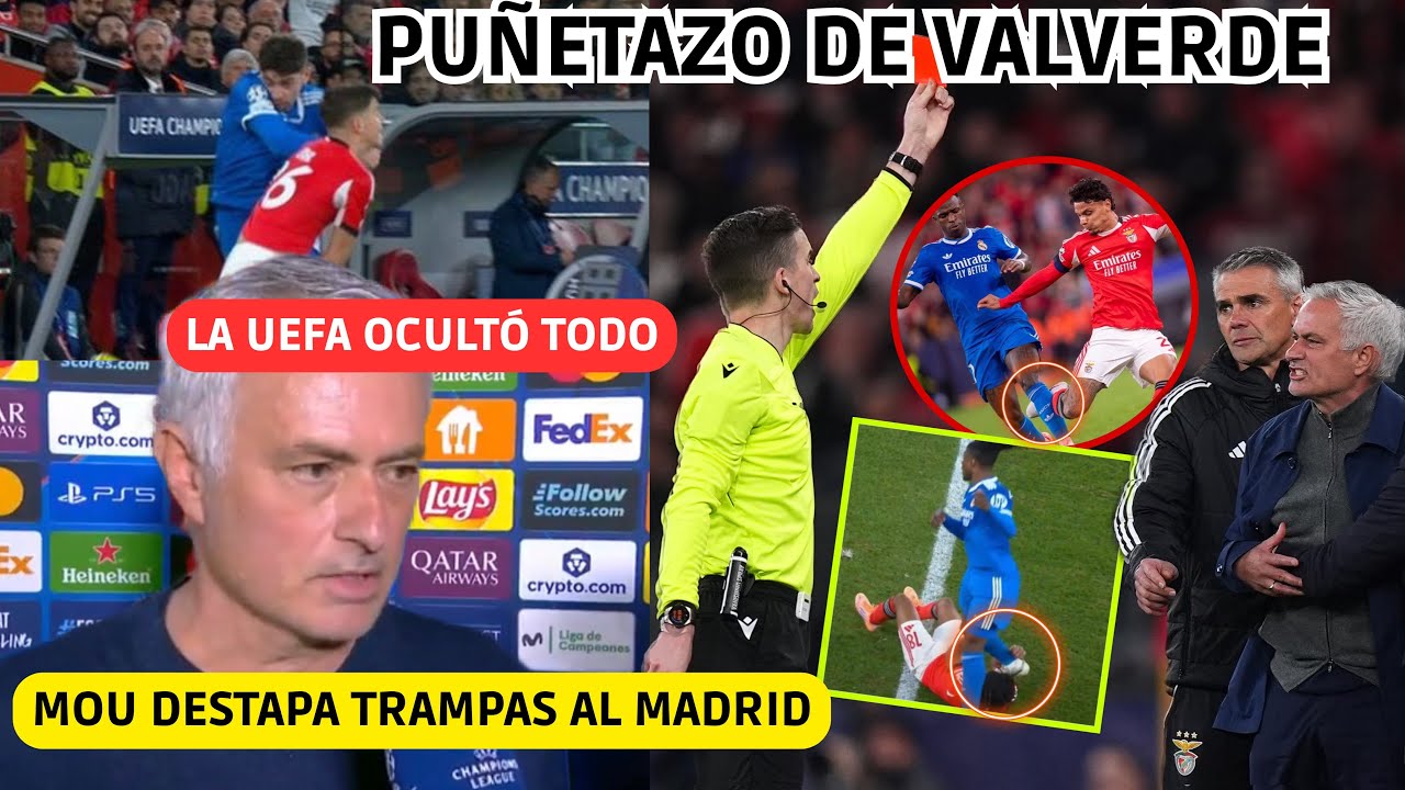 💥 SALE A LA LUZ el PUÑETAZO de VALVERDE que la UEFA OCULTÓ y MOURINHO DESTAPA TRAMPAS al MADRID