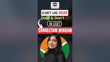 CUET UG 2025 Correction Window Alert! #cuet2025 #cuetpreparation #viralvideo