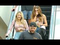 FUNNY WET Fart Prank on the ESCALATOR! Daddy FARTY PARTY!!