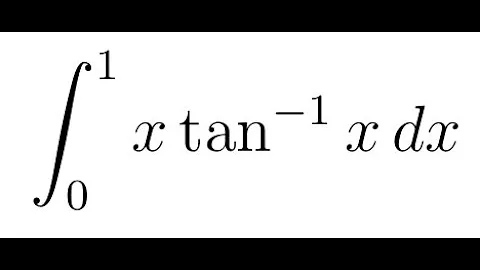 integration by parts  x tan⁻¹x from 0 to 1✔ trigonometric integral with inverse tangent