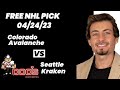 NHL Pick - Colorado Avalanche vs Seattle Kraken Prediction, 4/24/2023 Free Best Bets & Odds