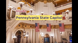 Famous Inside Pennsylvania State Capitol, PA - Walking Tour 4K. Profile