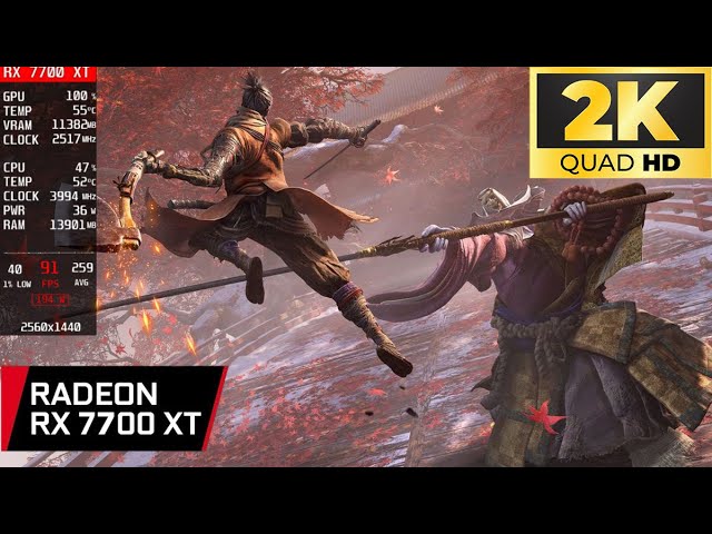 Sekiro : RX 7700 XT 12GB (2K Maximum Graphic Settings) FPS