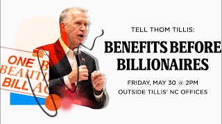 Mecklenburg Democrats hold rally outside of Senator Thom Tillis’ office
