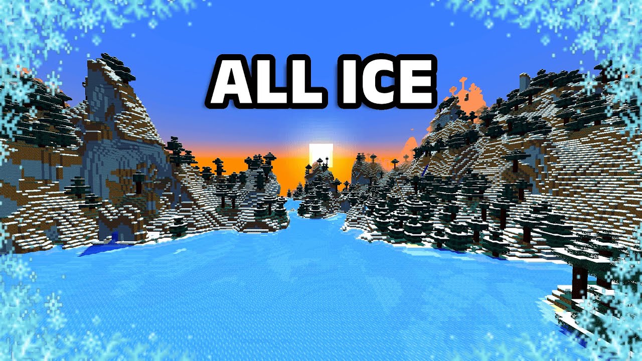 Beating minecraft but the ground is very VERY slippery