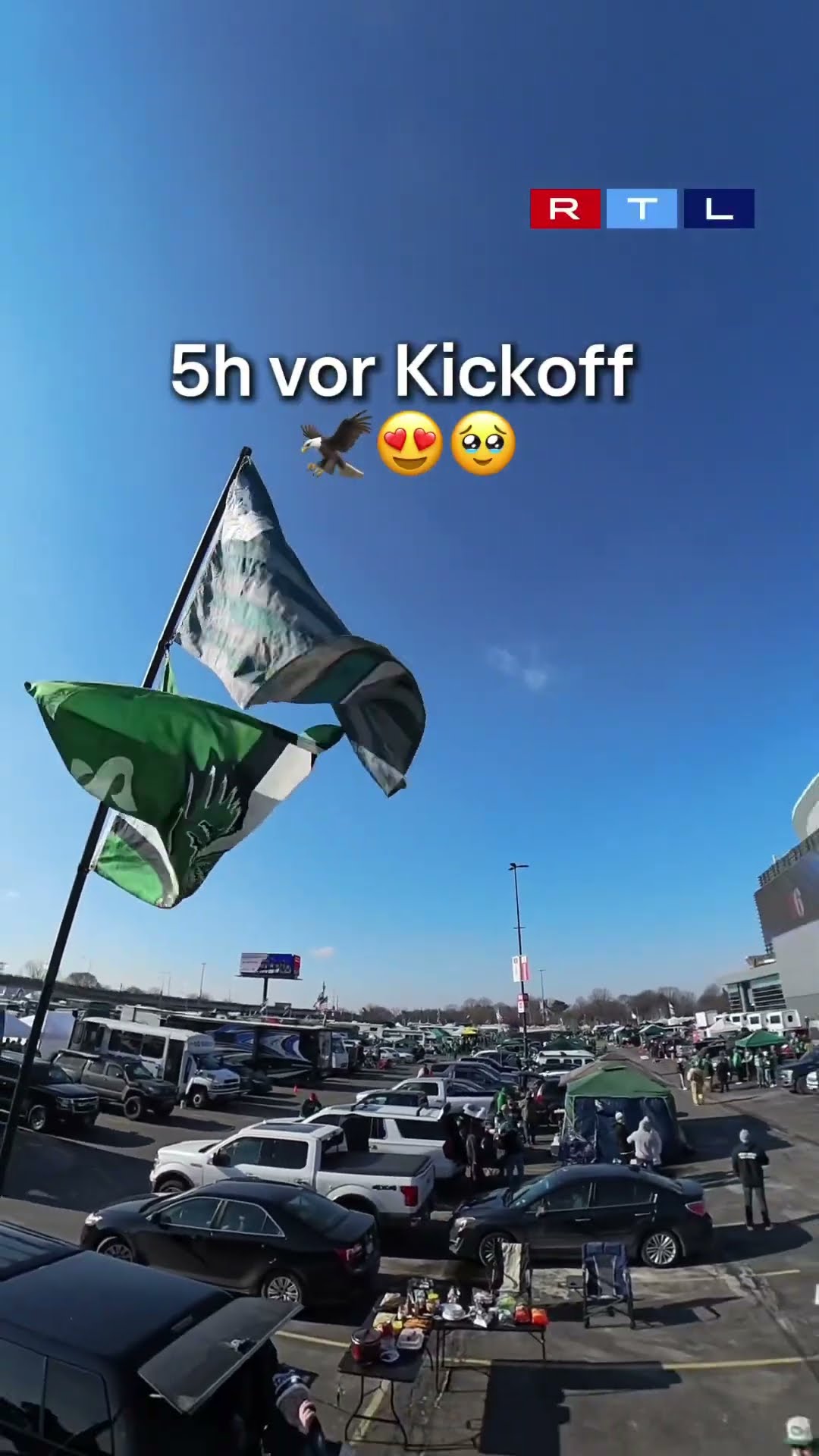 Die Eagles-Fans machen schon 5 Stunden vor Kickoff ernst ??