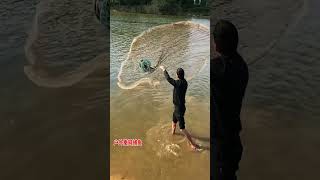 The Most Satisfying Cast Net Throw #fishing #satisfying #shorts