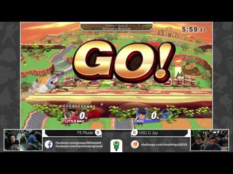 S4@GU 9-20 (Winner's Bracket): HSG G Jay (Ryu) vs FS Plusle (Olimar/Little Mac)