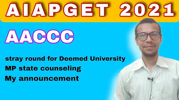 AIAPGET 2021 - Stray vacancy round for Deemed University