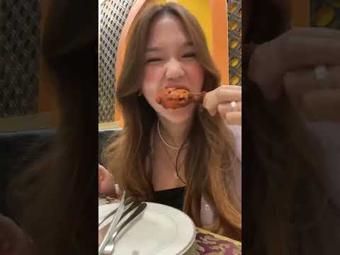 Trying Indian 🇮🇳Food for the first time in Korea!🥰 Tandoori Chicken #eating #indianfood  #asmr