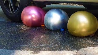 Experiment Car vs ball, car vs balloons.Crushing Crunchy & Soft Things by Car! screenshot 1