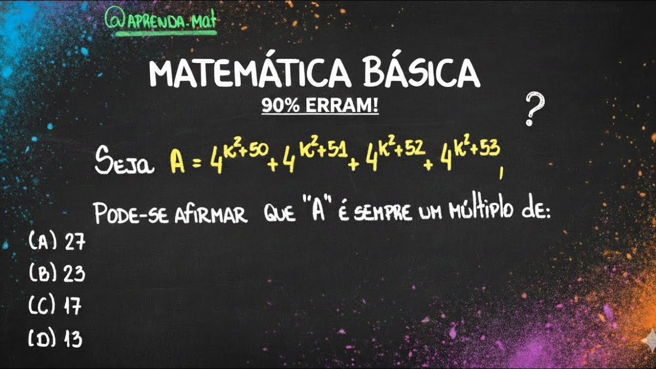 MUITOS ERRARAM ESSA QUESTÃO 😱 - MATEMÁTICA BÁSICA