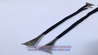 20 pin micro coaxial cable 2D drawing DXF 50 ohm ribbon cable for 3D depth FEP jacket Vibration Supp screenshot 2