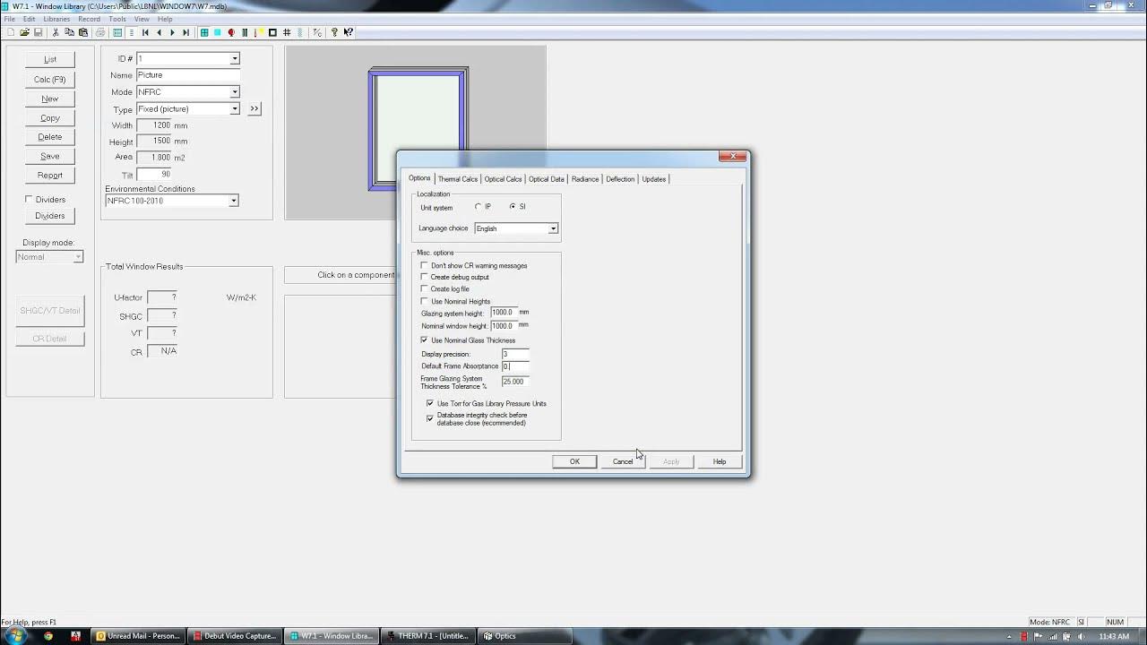 Setup of Window (LBNL) YouTube