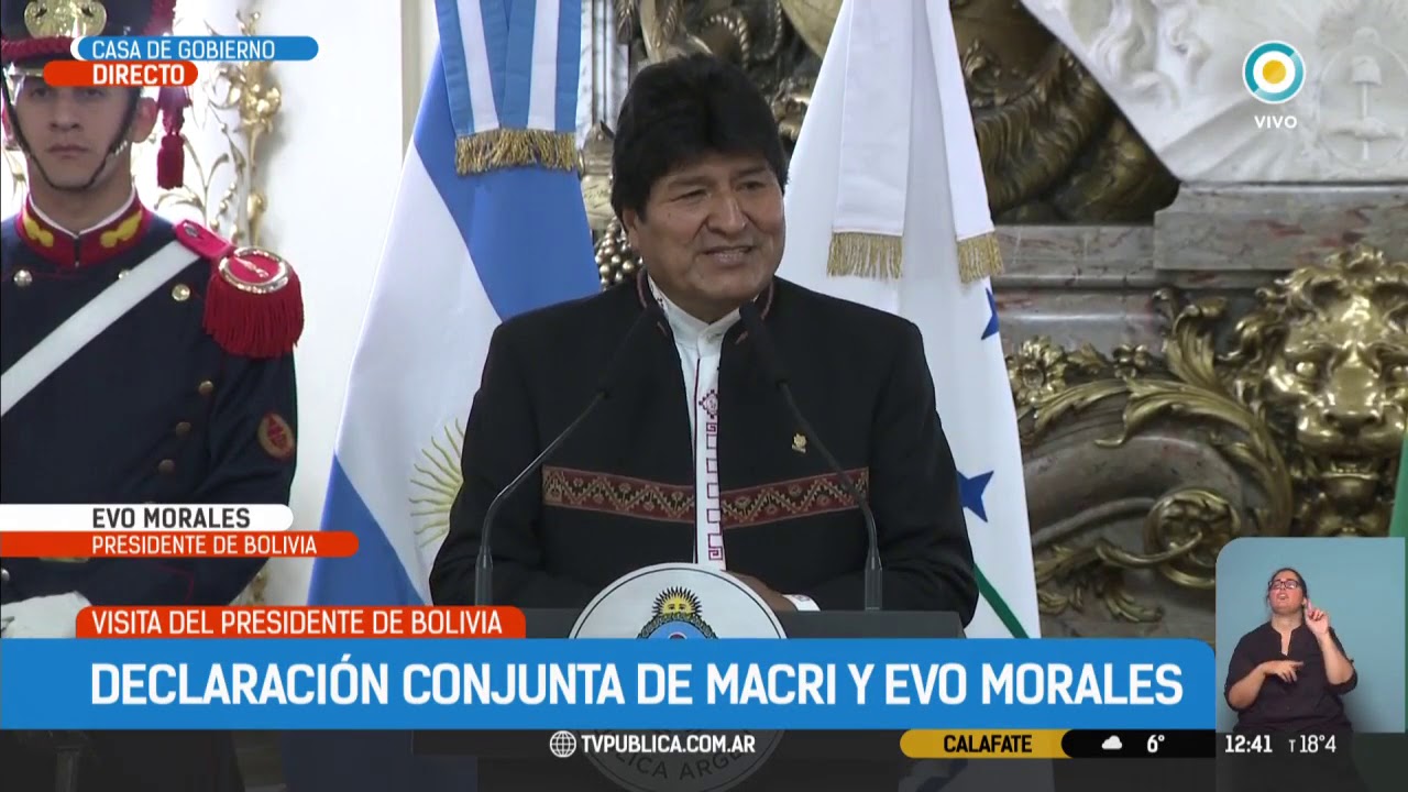 Declaración conjunta de Macri y Evo Morales | 