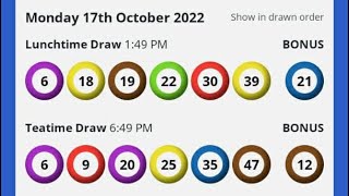 Daily boooom predictions for 18 October 2022 for lunchtime and teatime UK49s #teatime #lunchtime