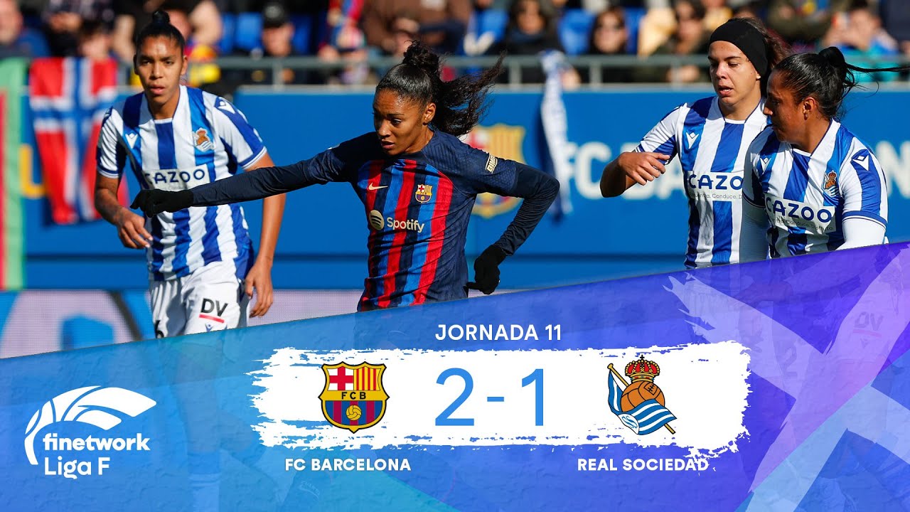 RESUMEN Y GOLES FC BARCELONA vs REAL SOCIEDAD FEMENINO | JORNADA 11 ...