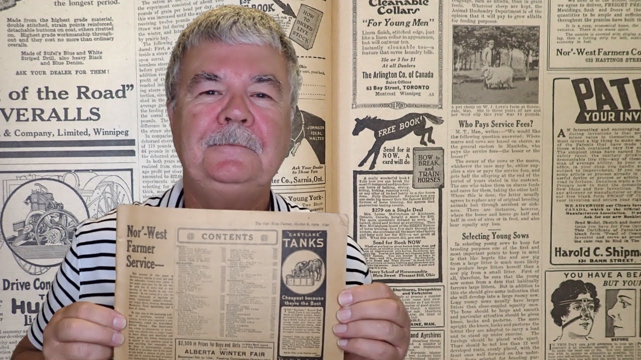 ASMR VINTAGE NOR WEST FARMER MAGAZINE FROM 1919 WITH CHEWING GUM