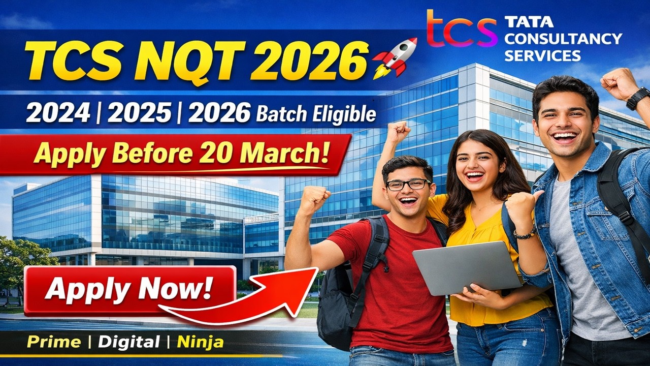 🚨TCS Mass Hiring | TCS Free NQT 2026 Hiring | 2024-2026 Batch Eligible ...