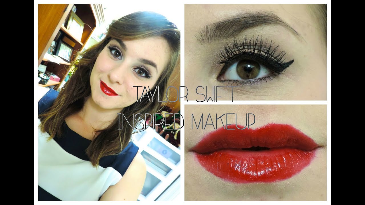 Taylor Swift Inspired Makeup Red Lips Cat Eye YouTube