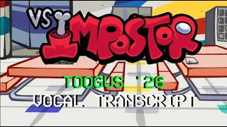 sussus toogus 2026 vocal transcript