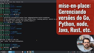 Gerenciando versões do Python, node js, Java, Go, Rust, Ruby com mise-en-place