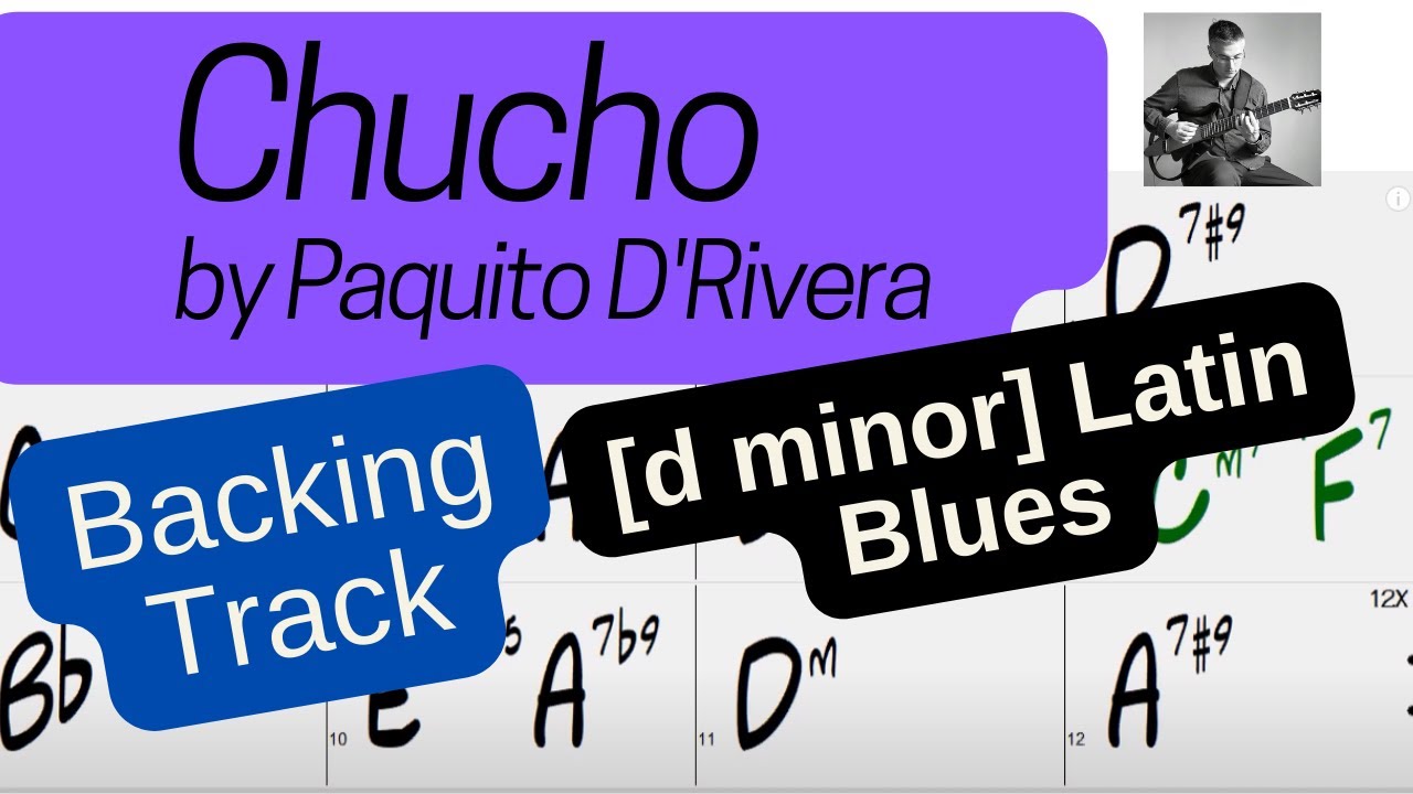 Chucho (Paquito D'Rivera) Minor Blues Backing Track [d minor] Latin Jazz [175bpm]