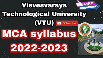 VTU || MCA Syllabus all Semester 2022-2023--Visvesvaraya Technological University..#mca