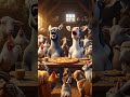 Donkey Cow Eating Pizza In Barn AND Then Shorts Ai Viral 