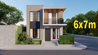 (6x7 Meters) Small and Modern House with 3 Bedrooms