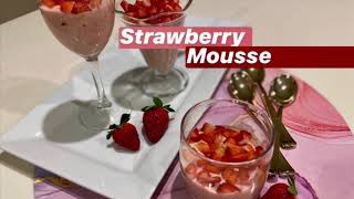 Strawberry Mousse Recipe | Easiest Mousse
