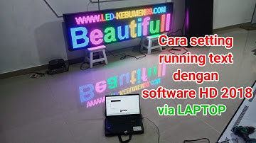 TUTORIAL, Cara setting running text dengan software HD 2018 mengunakan laptop