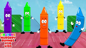 Five Little Crayons | Crayons Nursery Rhymes For Kids & Babies | Children Songs
